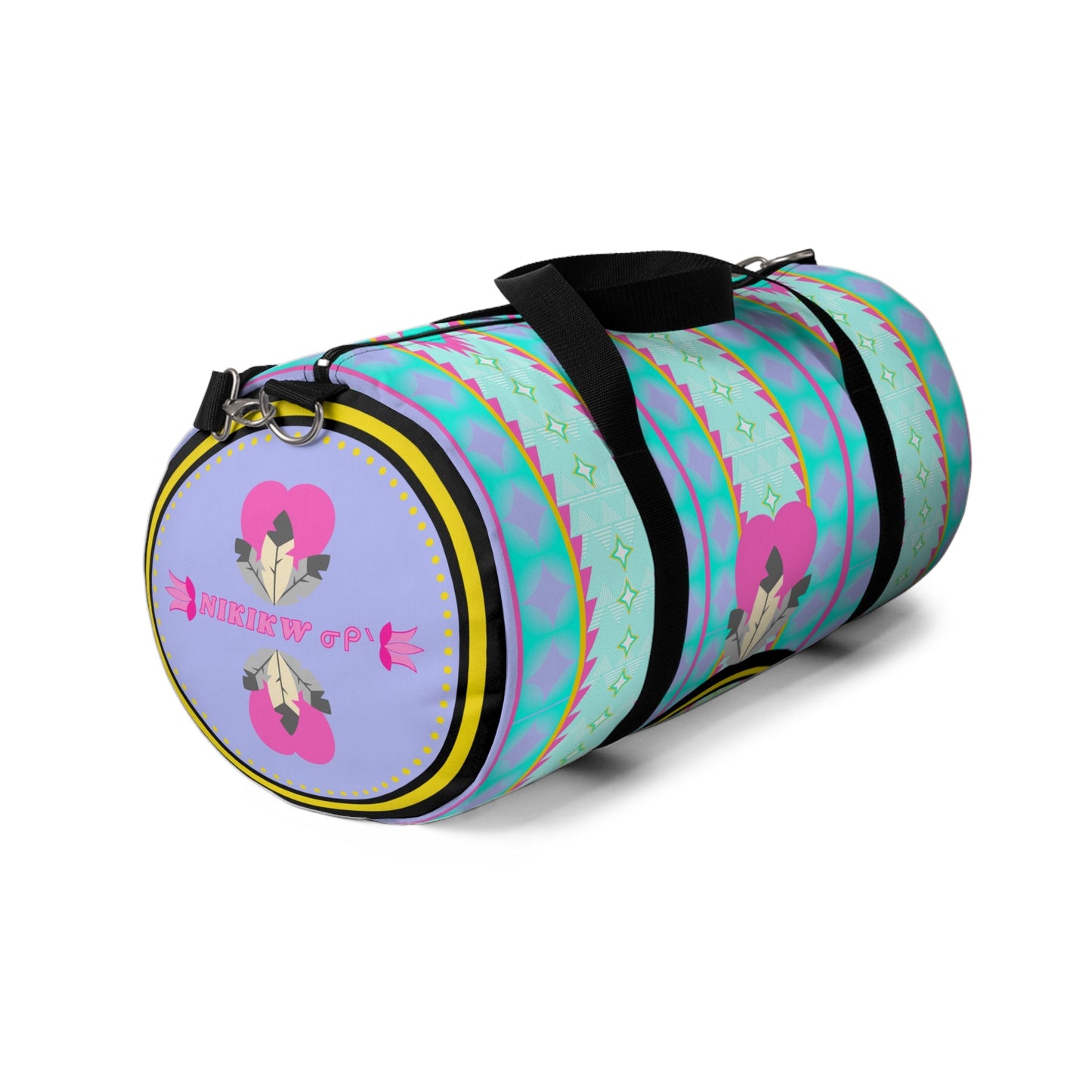 Hearts N Feathers Duffel Bag - Nikikw Designs