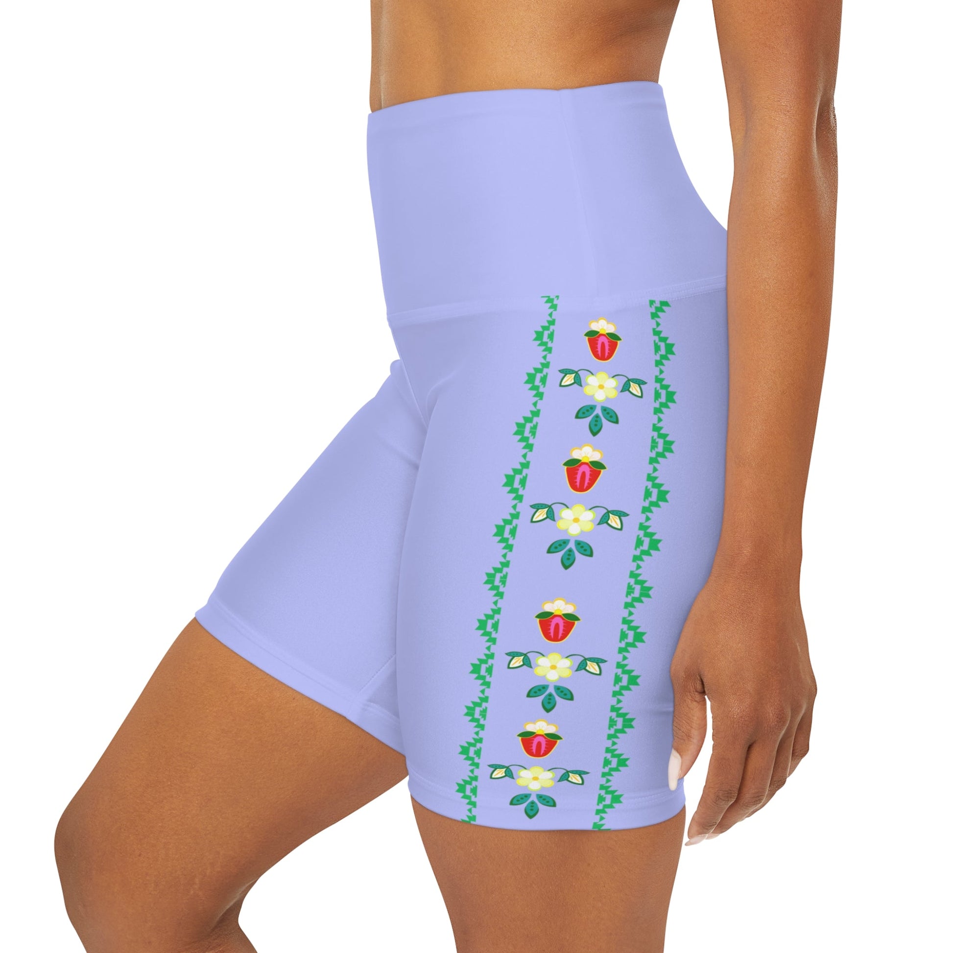 High Waisted Strawberry Heart berry Yoga Shorts - Nikikw Designs