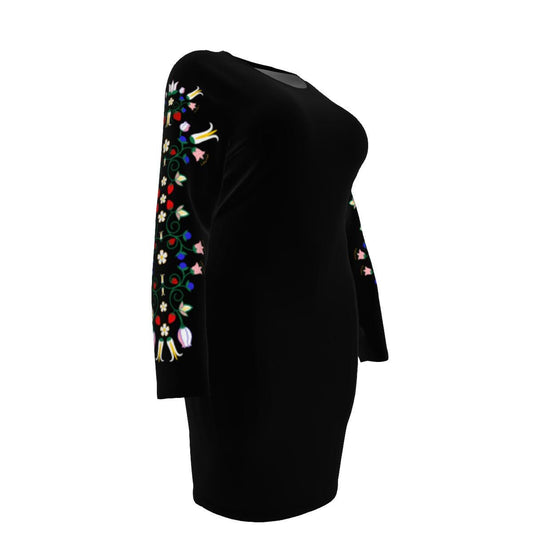 Floral Mesh Dress Plus