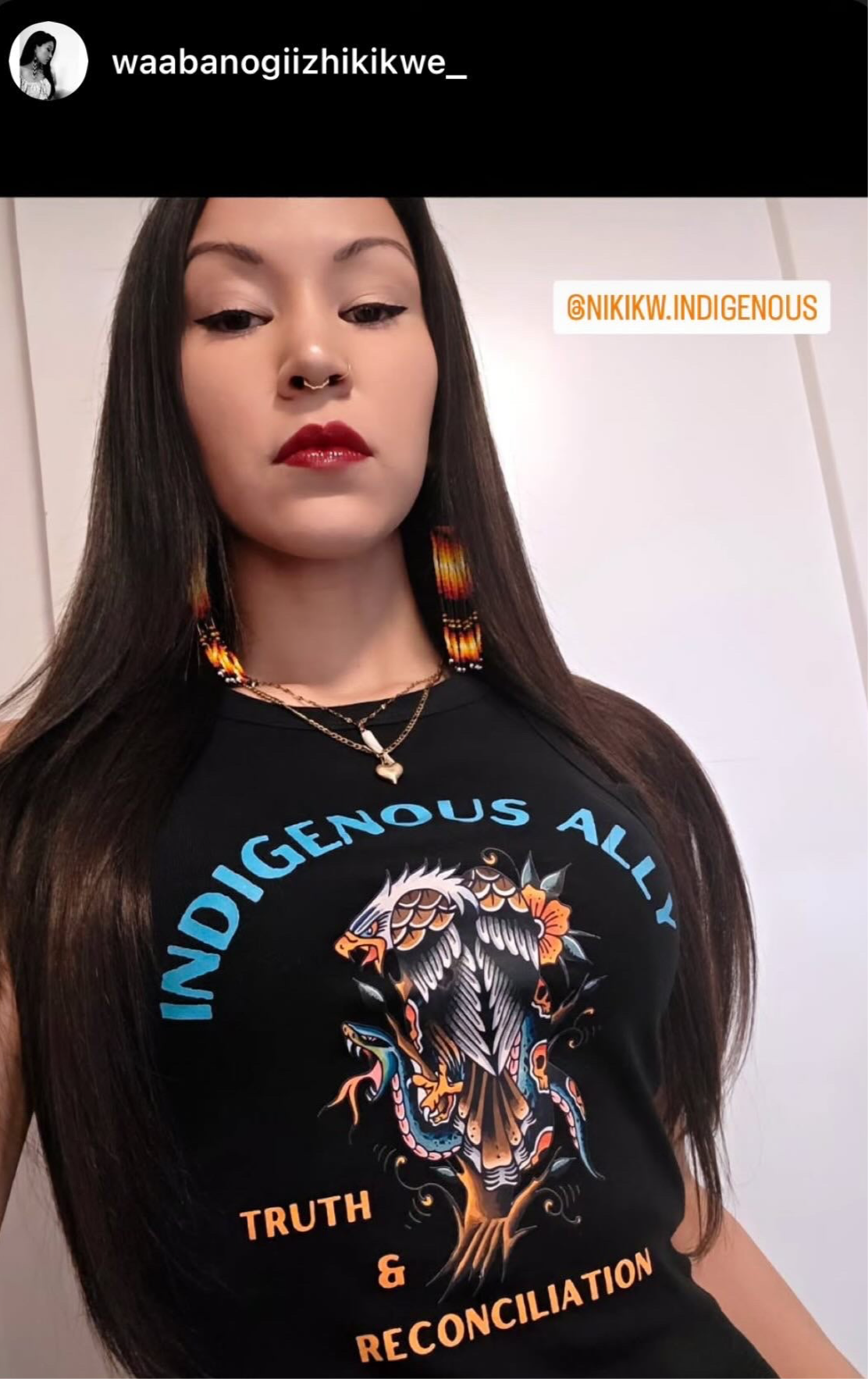 Indigenous Ally Tatty Micro Rib Racer Tank Top