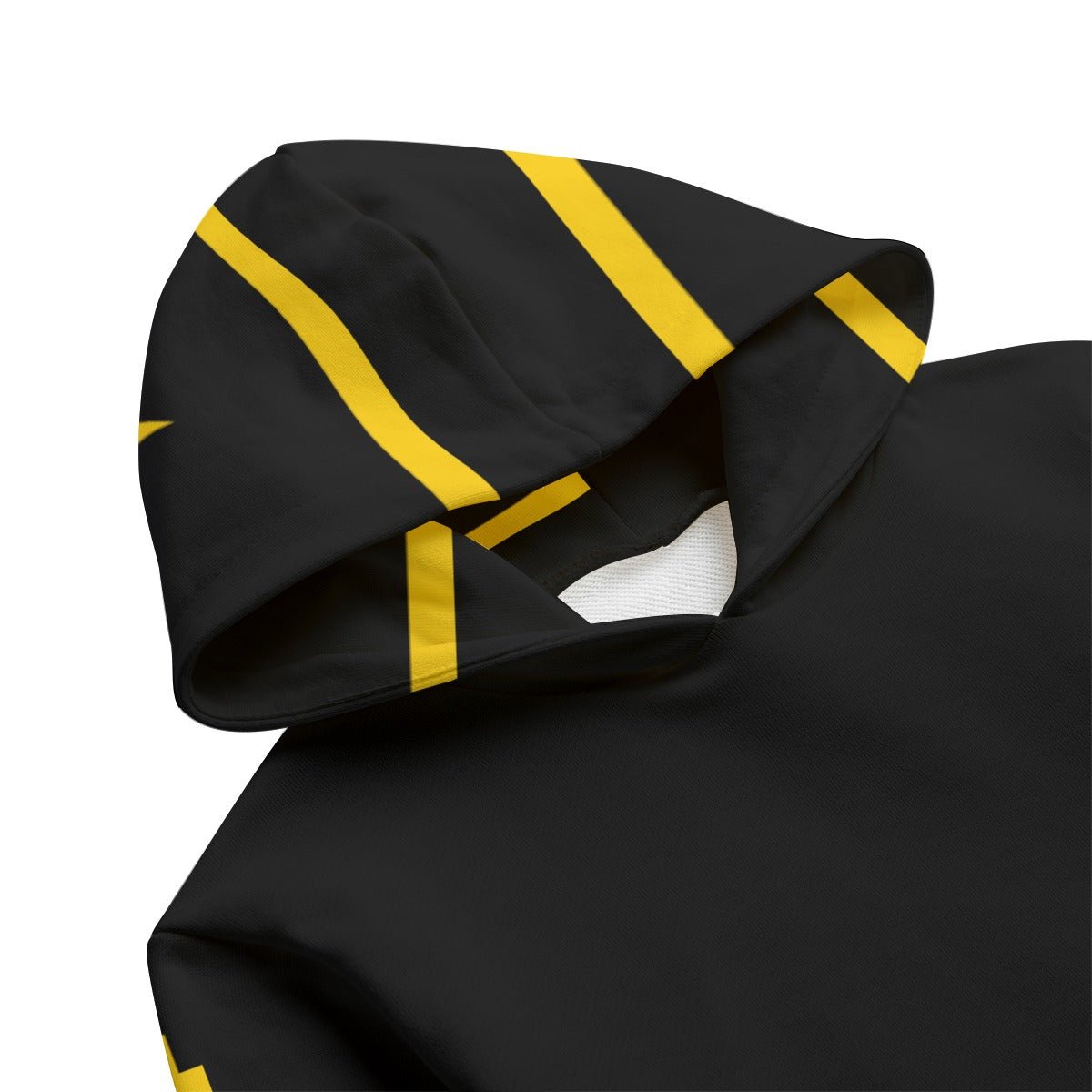 Kid's Black & Yellow Cotton Hoodie - Nikikw Designs