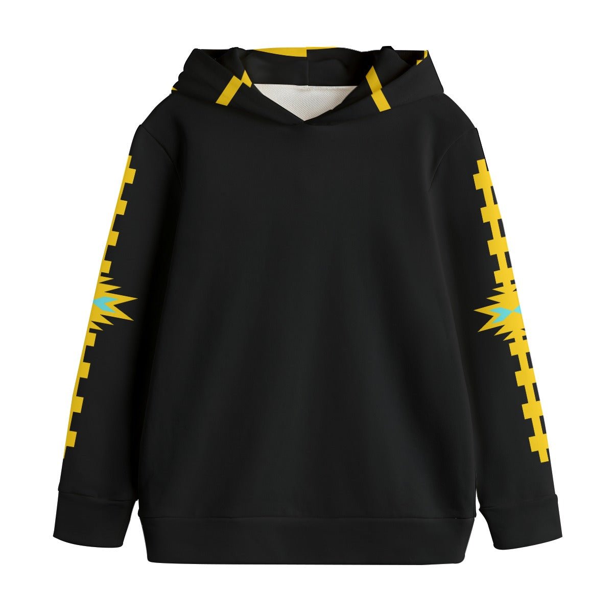 Kid's Black & Yellow Cotton Hoodie - Nikikw Designs