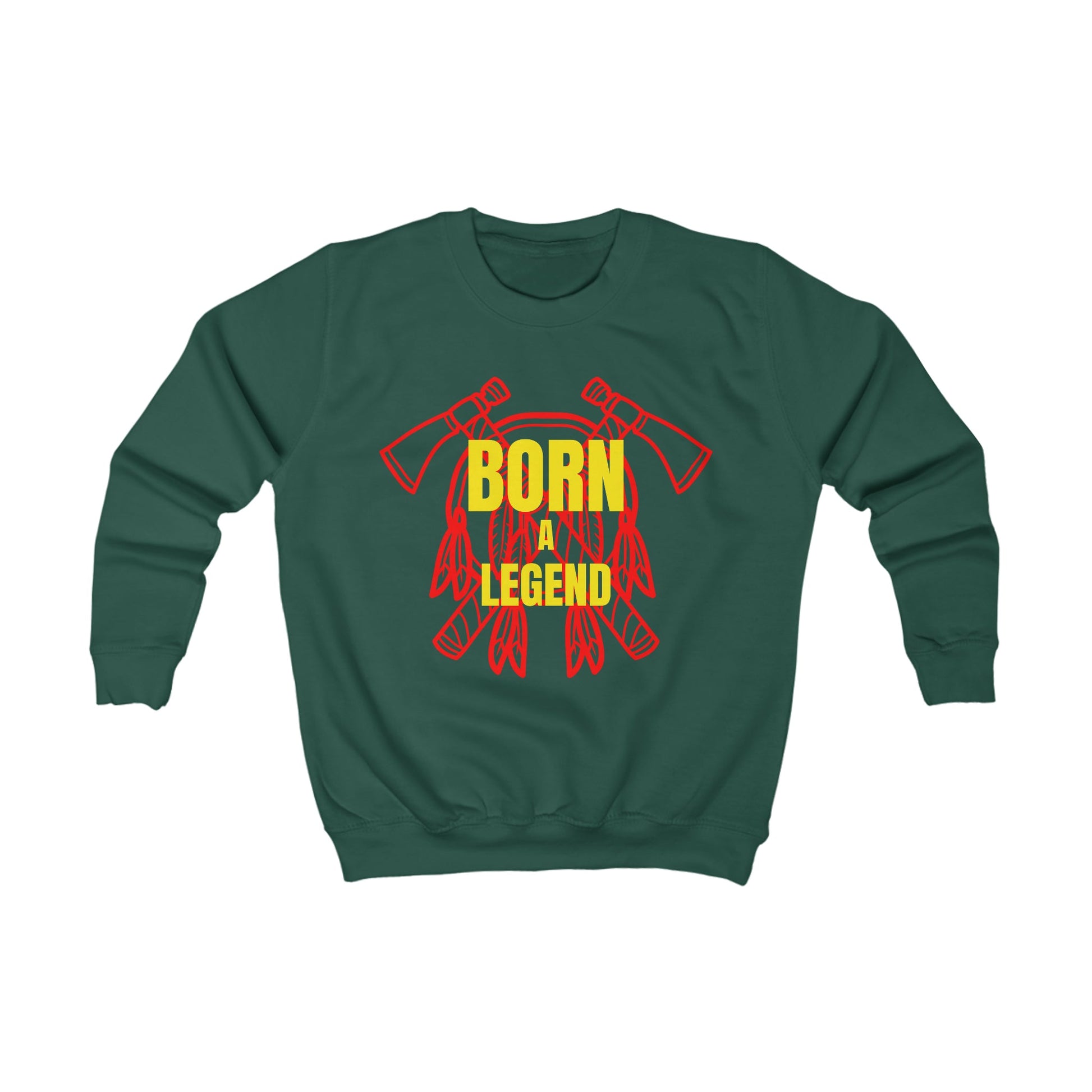 Kids Sweatshirt Native Born A Legend - Nikikw Designs