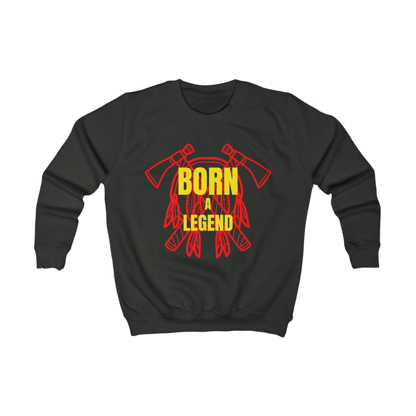 Kids Sweatshirt Native Born A Legend - Nikikw Designs