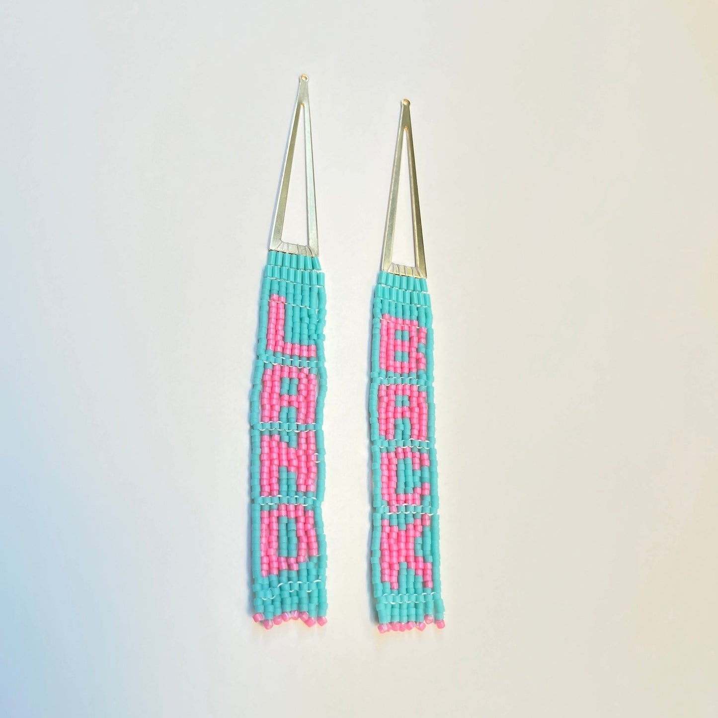 Land Back Delica Native Beaded Earrings - Nikikw Designs