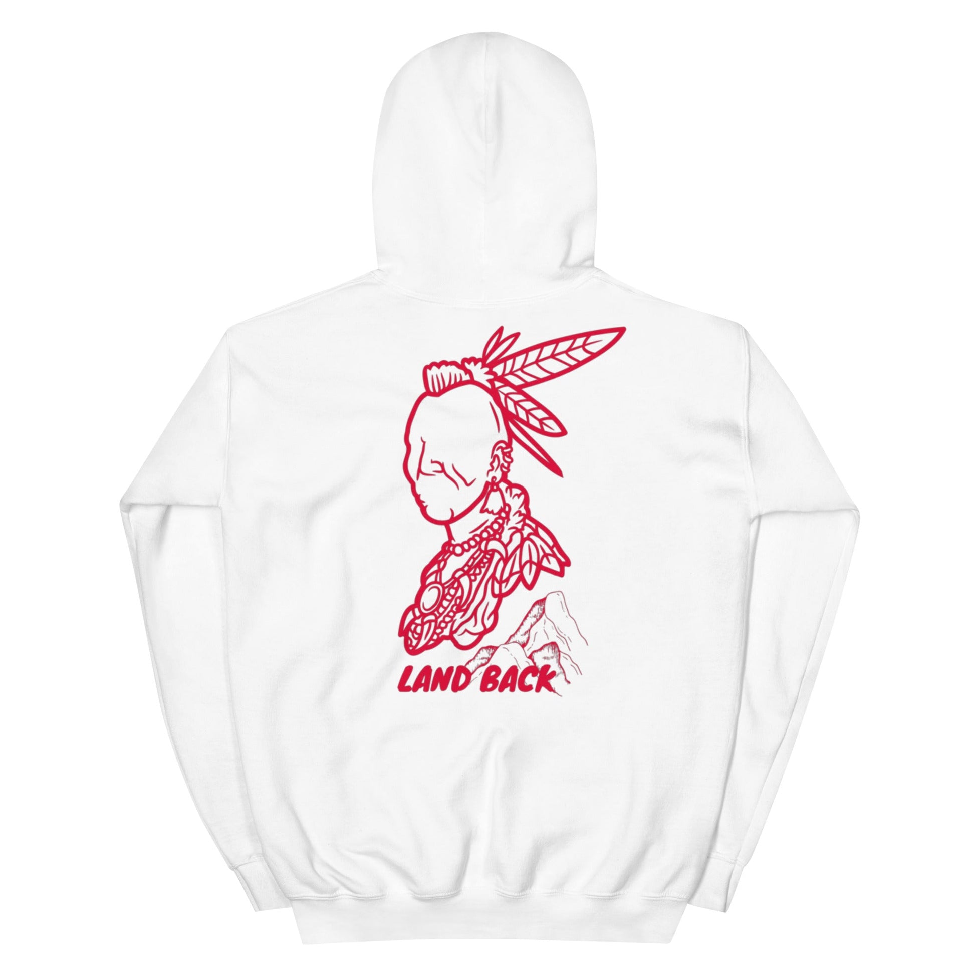 Land Back Native Land Hoodie Cree Syllabic Native Land - Nikikw Designs