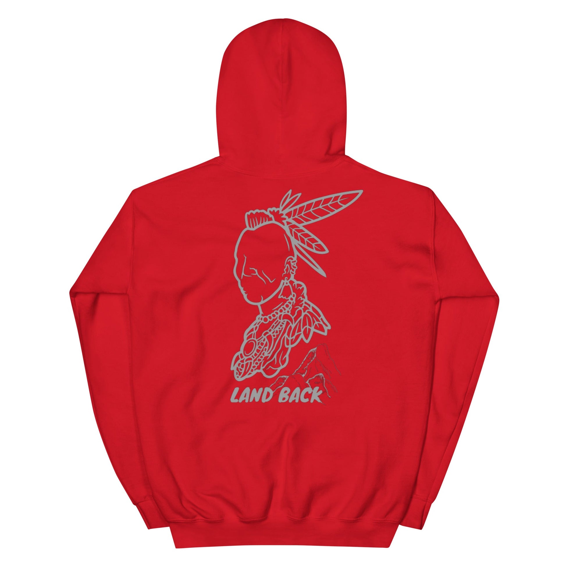 Land Back Native Land Hoodie Cree Syllabic Native Land - Nikikw Designs