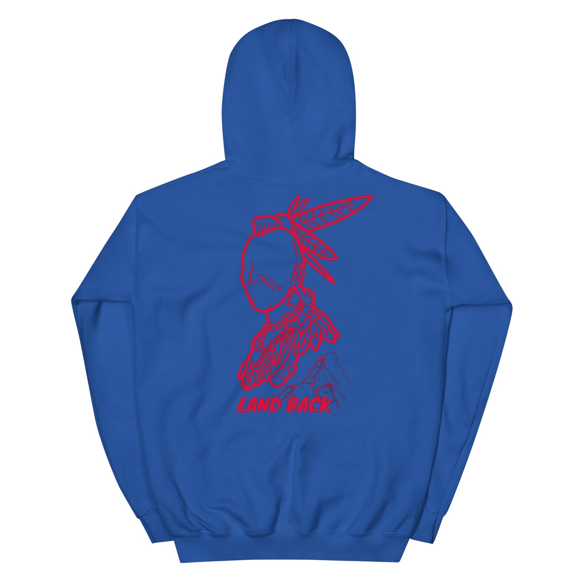 Land Back Native Land Hoodie Cree Syllabic Native Land - Nikikw Designs