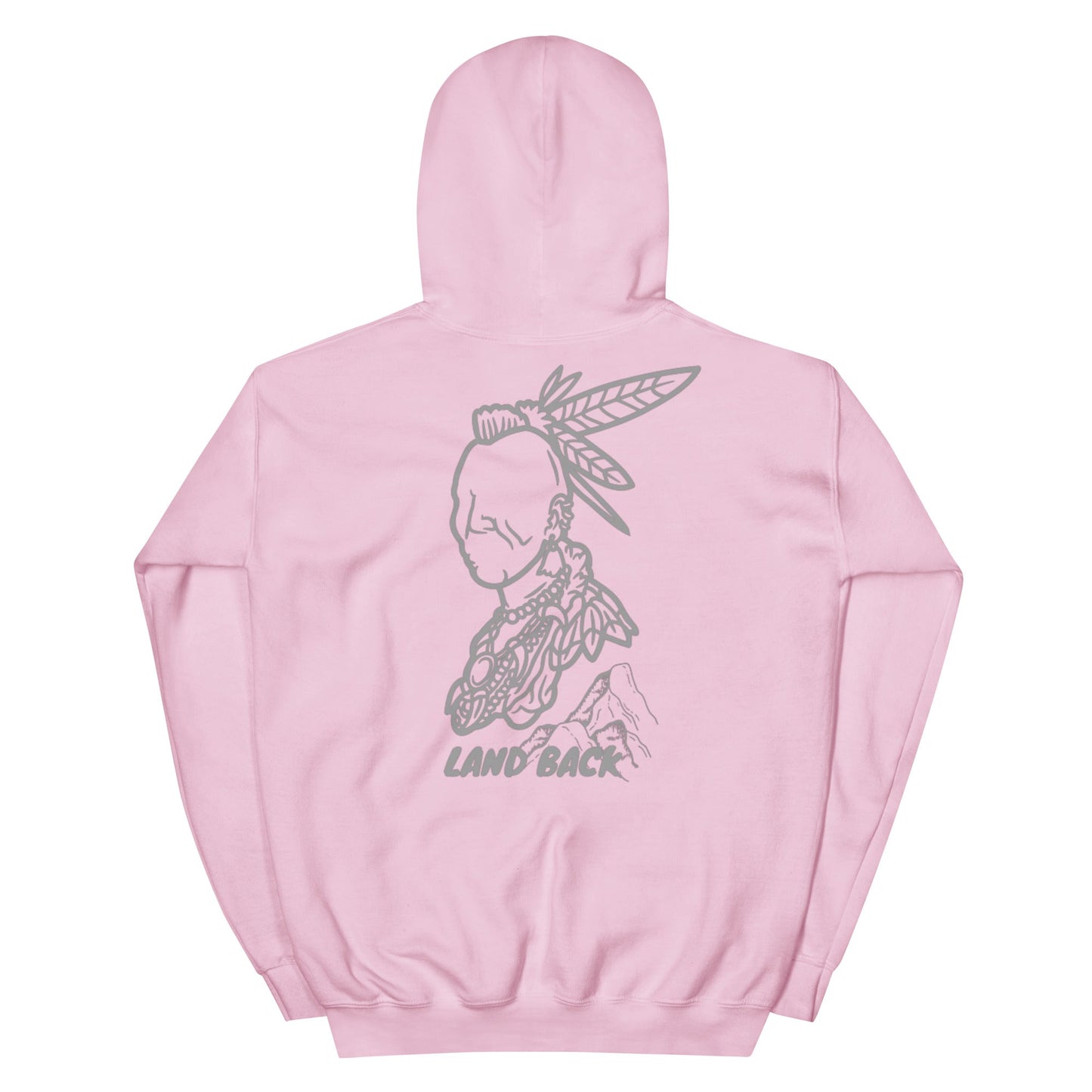 Land Back Native Land Hoodie Cree Syllabic Native Land - Nikikw Designs