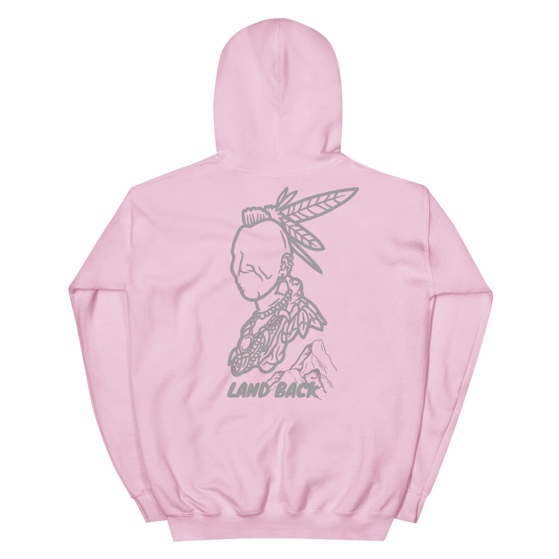 Land Back Native Land Hoodie Cree Syllabic Native Land - Nikikw Designs