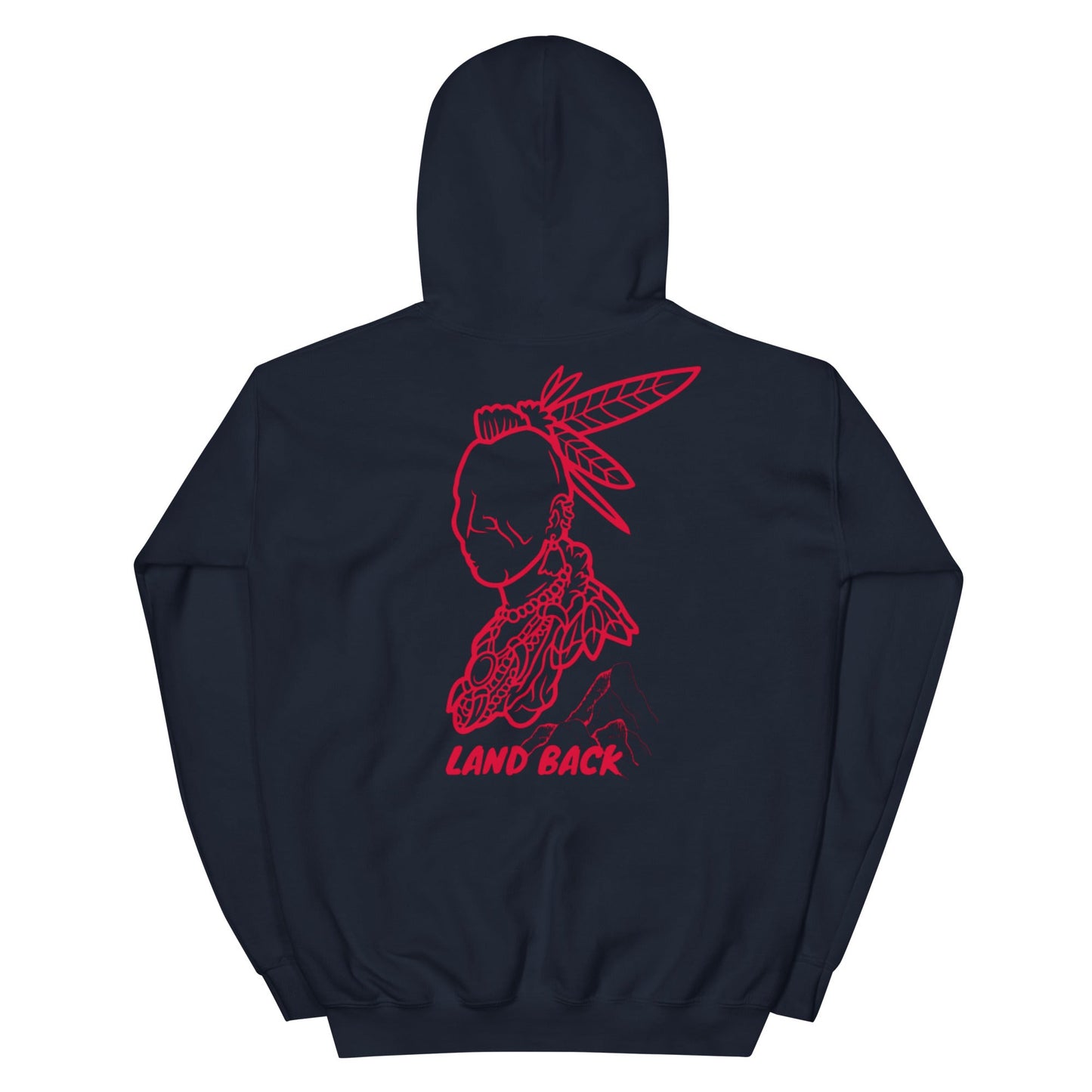 Land Back Native Land Hoodie Cree Syllabic Native Land - Nikikw Designs