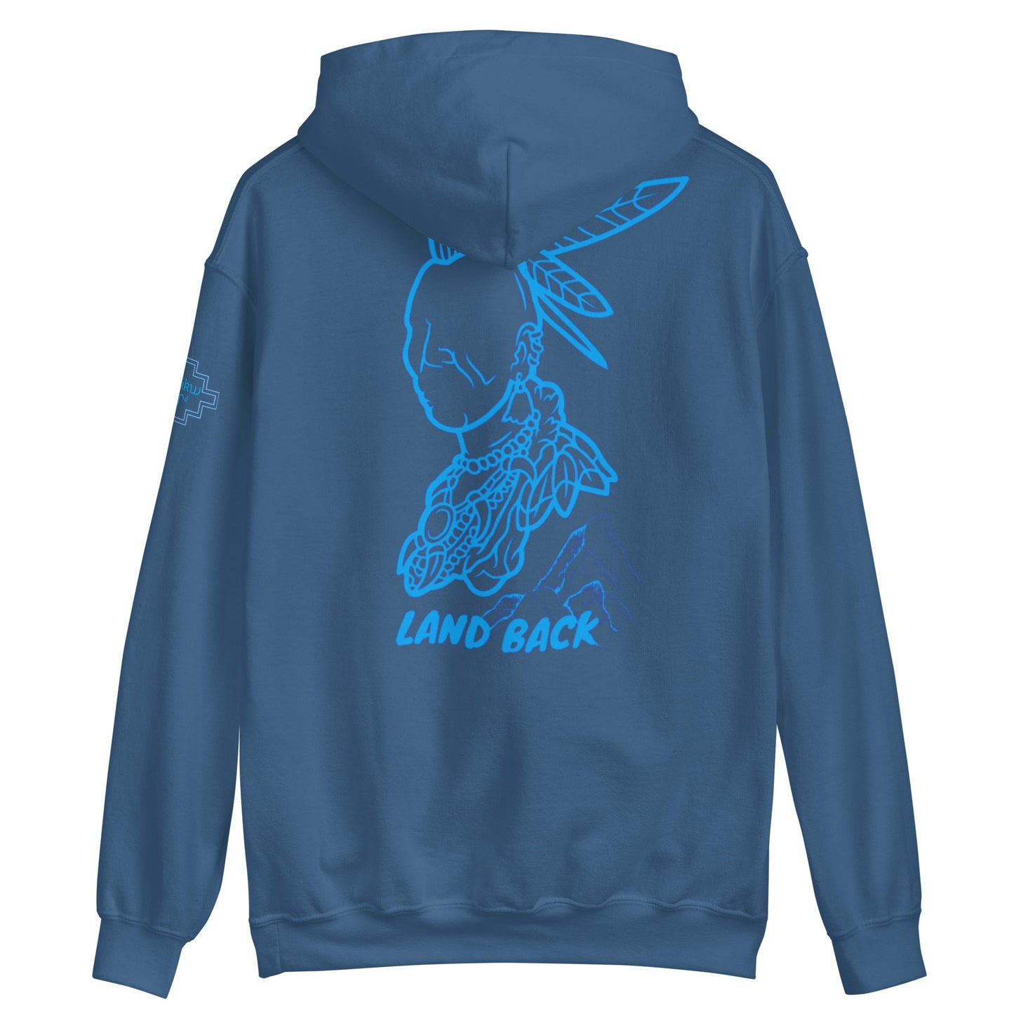 Land Back Native Land Hoodie Cree Syllabic Native Land - Nikikw Designs