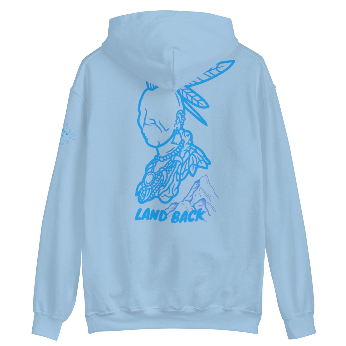 Land Back Native Land Hoodie Cree Syllabic Native Land - Nikikw Designs