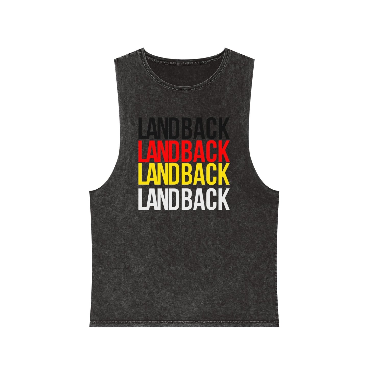 Land Back Stonewash Tank Top - Nikikw Designs