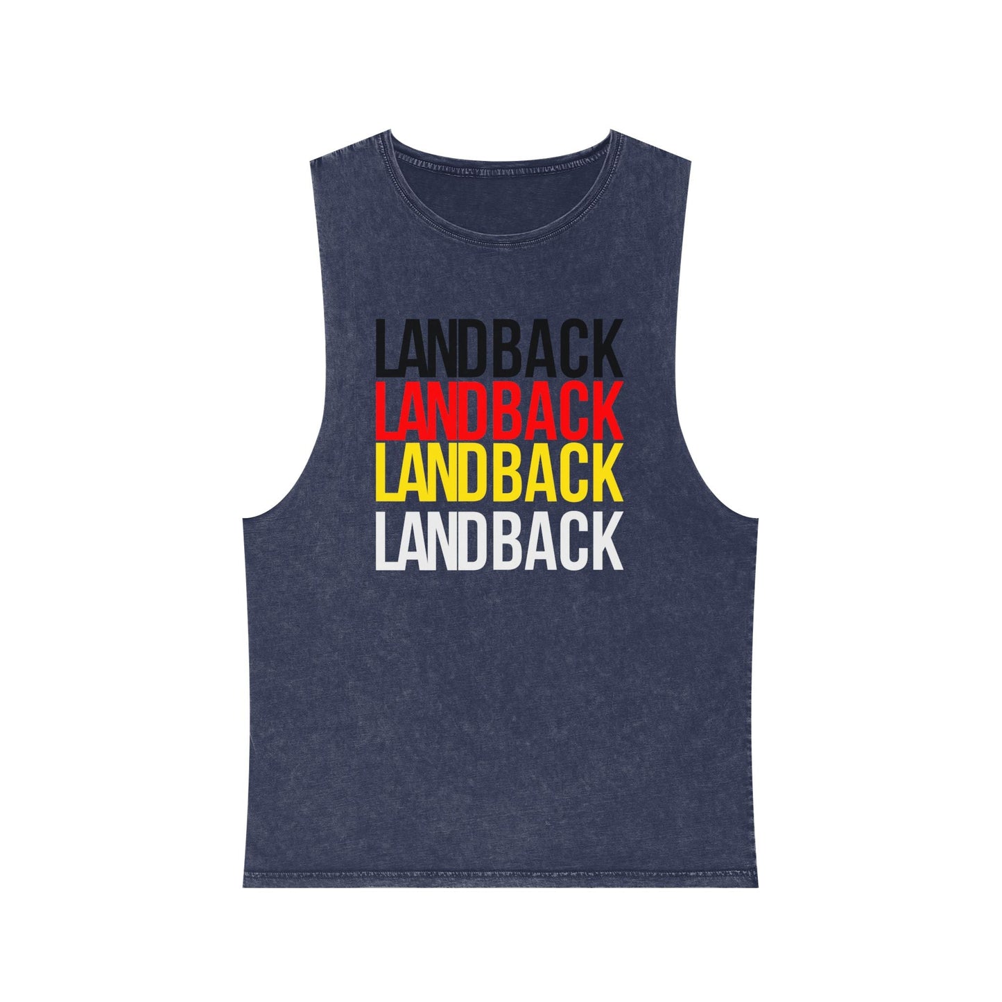 Land Back Stonewash Tank Top - Nikikw Designs