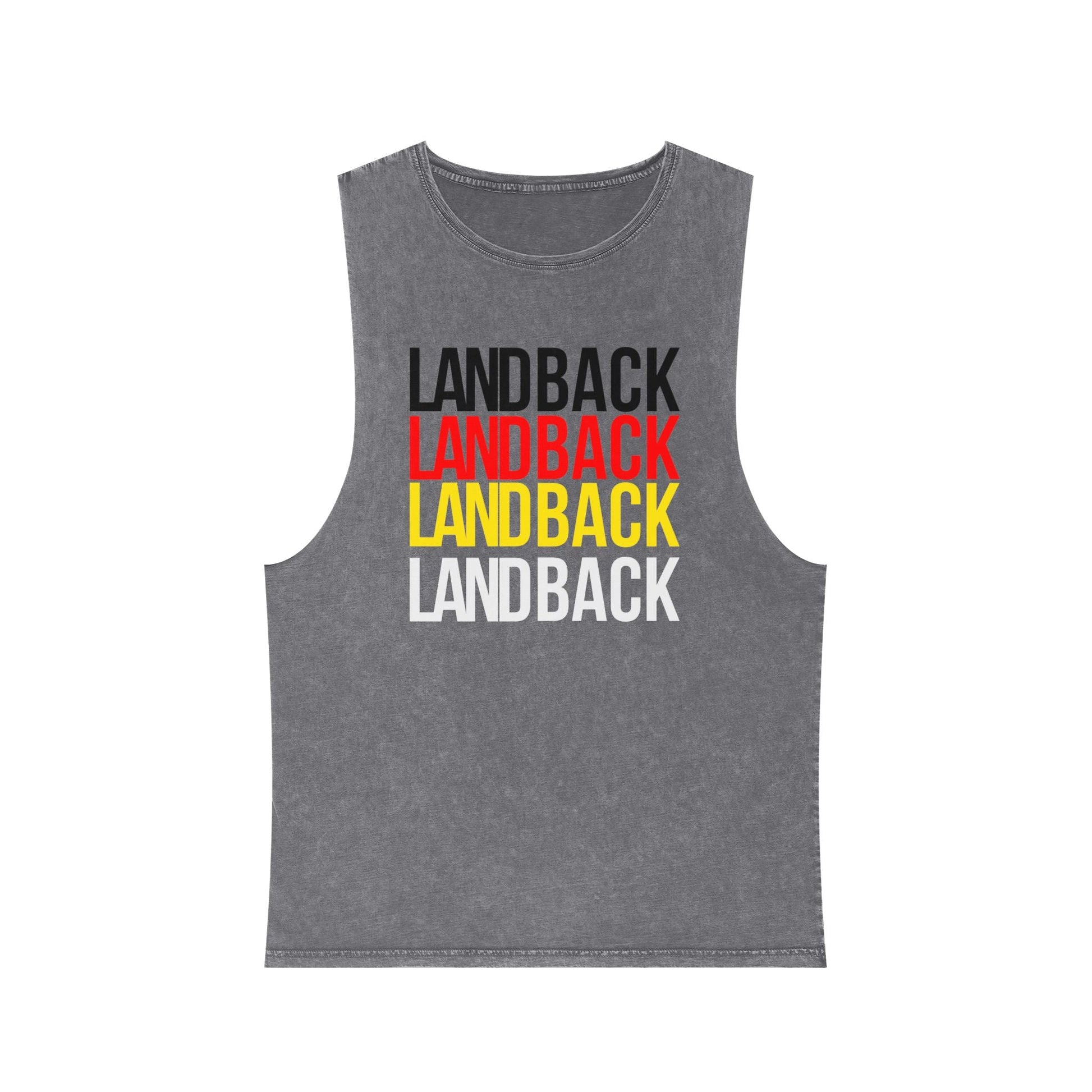 Land Back Stonewash Tank Top - Nikikw Designs