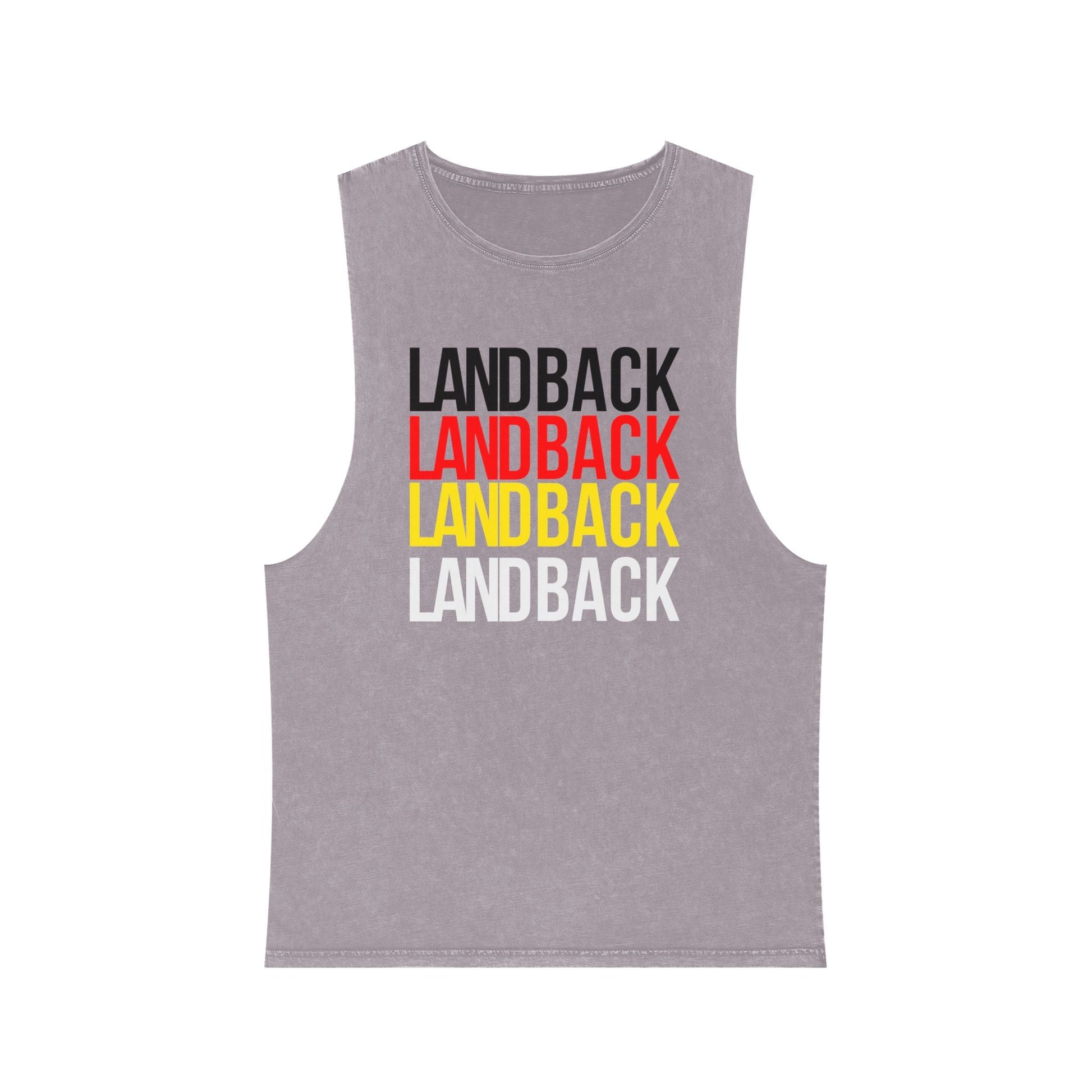 Land Back Stonewash Tank Top - Nikikw Designs