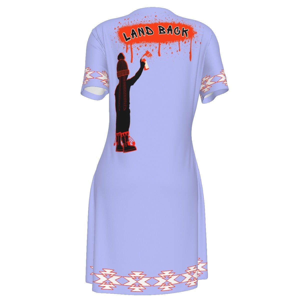 Land Back Tagging T - shirt Cotton Dress - Nikikw Designs