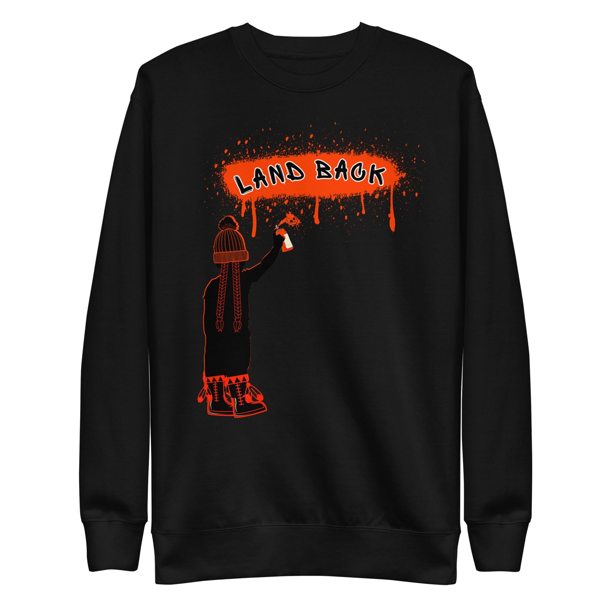 Land Back Tagging Unisex Premium Crewneck Sweatshirt - Nikikw Designs