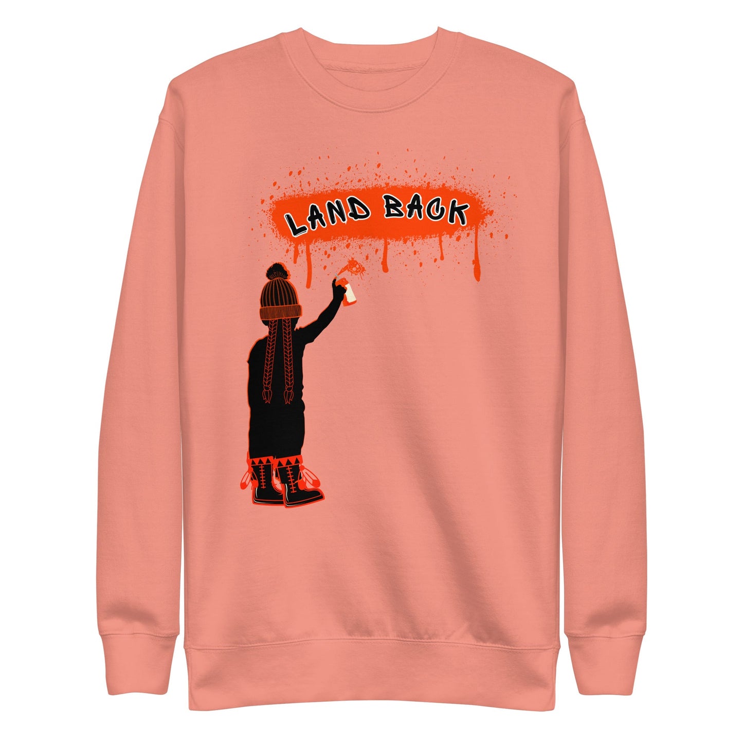 Land Back Tagging Unisex Premium Crewneck Sweatshirt - Nikikw Designs