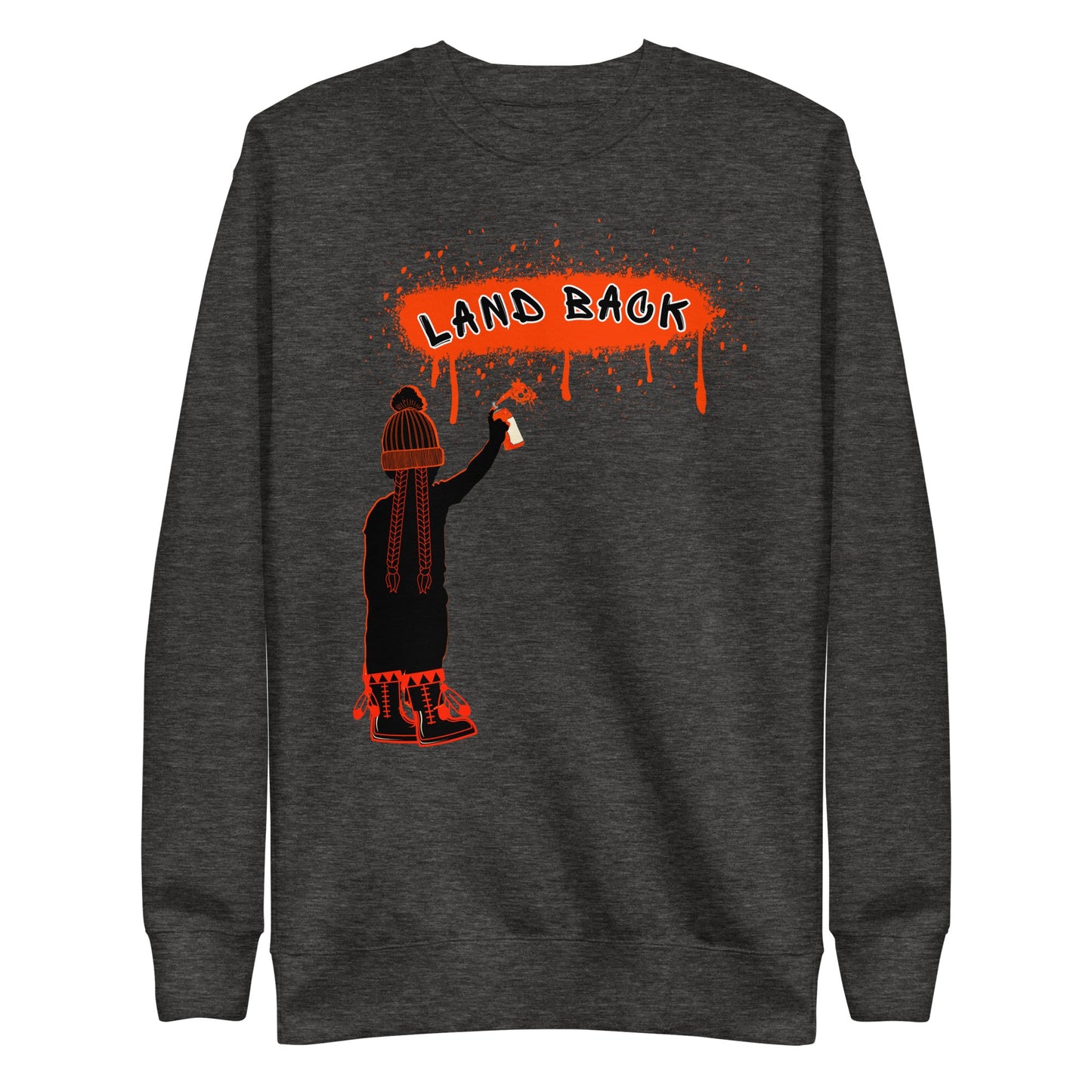 Land Back Tagging Unisex Premium Crewneck Sweatshirt - Nikikw Designs