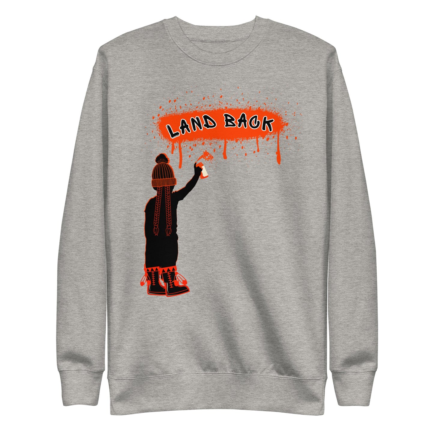 Land Back Tagging Unisex Premium Crewneck Sweatshirt - Nikikw Designs