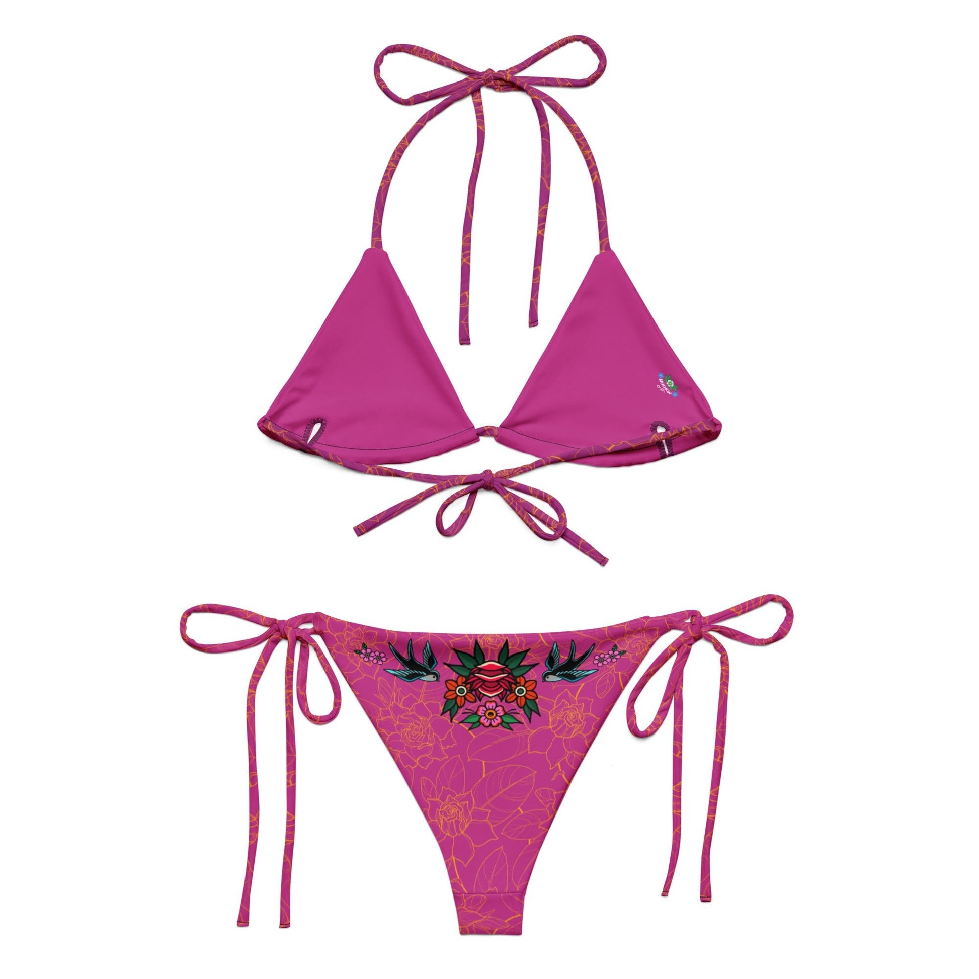 Land Back Tatty recycled string bikini - Nikikw Designs