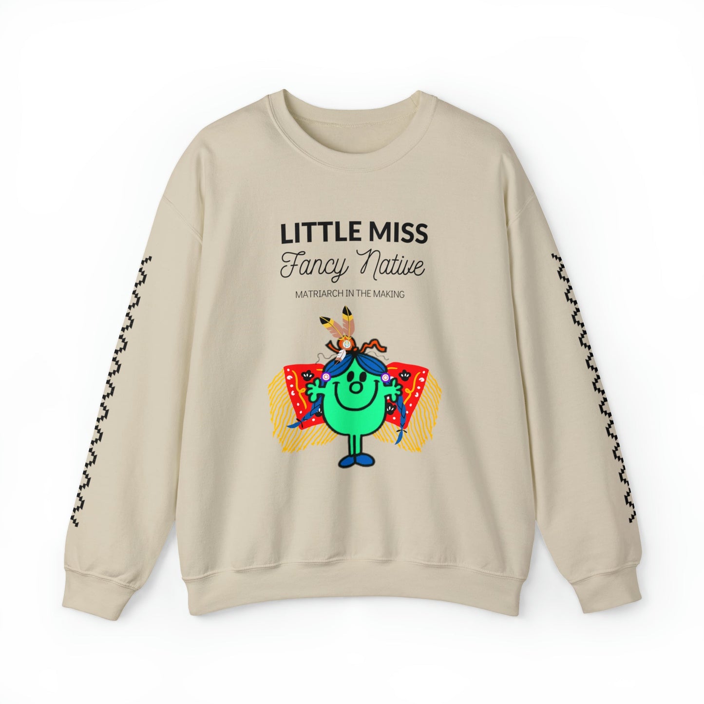 Lil Miss Fancy Dancer Native Heavy Blend™ Crewneck Sweatshirt - Nikikw Designs