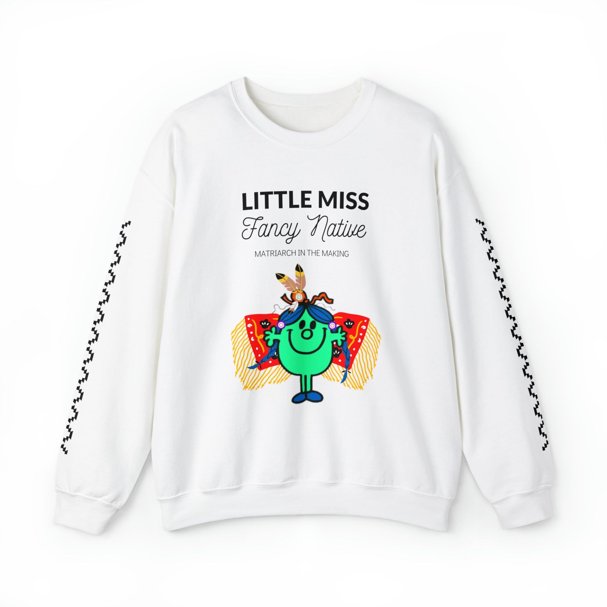 Lil Miss Fancy Dancer Native Heavy Blend™ Crewneck Sweatshirt - Nikikw Designs