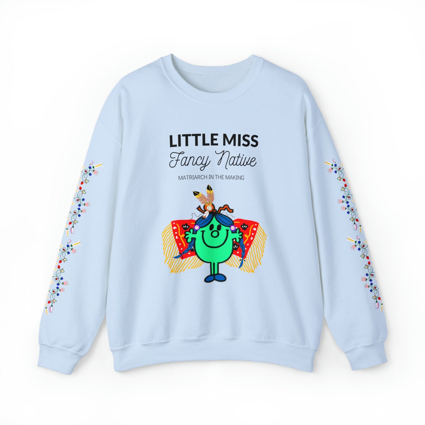 Lil Miss Fancy Dancer Native Heavy Blend™ Crewneck Sweatshirt - Nikikw Designs