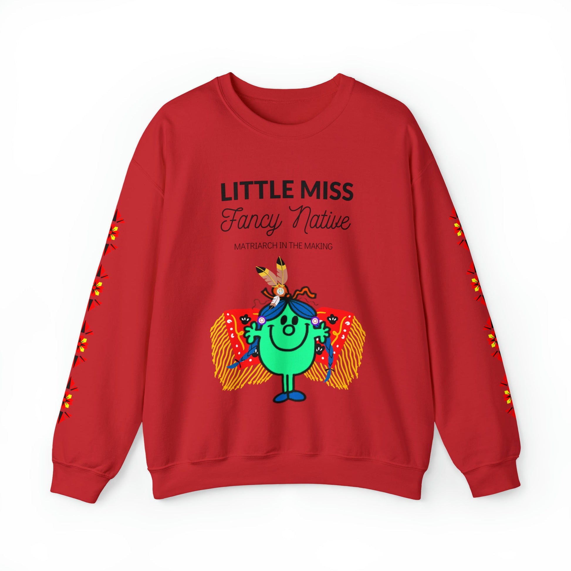 Lil Miss Fancy Dancer Native Heavy Blend™ Crewneck Sweatshirt - Nikikw Designs