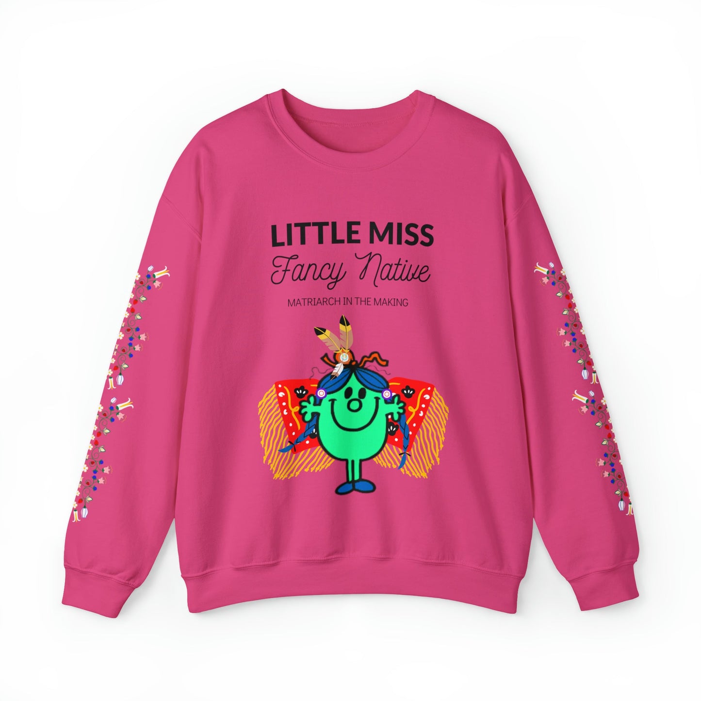 Lil Miss Fancy Dancer Native Heavy Blend™ Crewneck Sweatshirt - Nikikw Designs