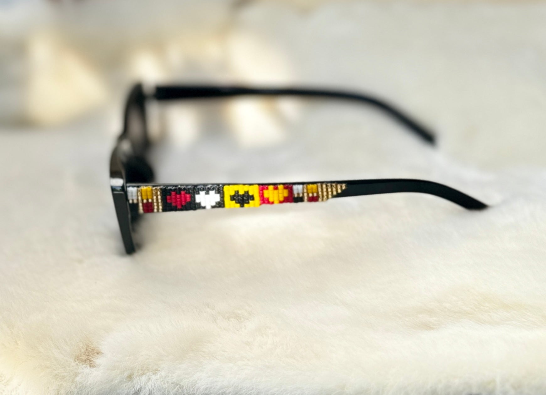 Medicine Wheel Beaded Cat Eye Sunglasses - Nikikw Designs