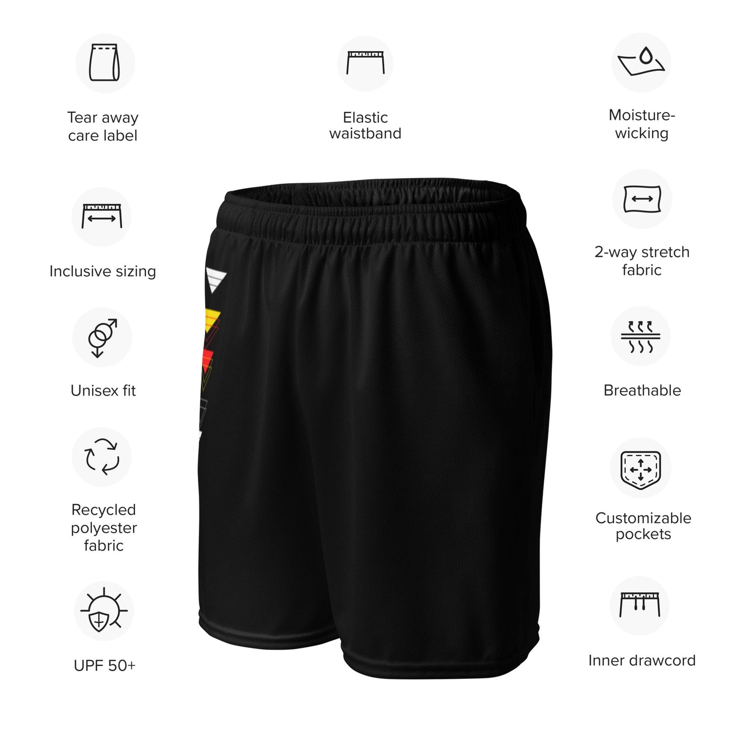 Medicine Wheel Minimalistic mesh shorts - Nikikw Designs