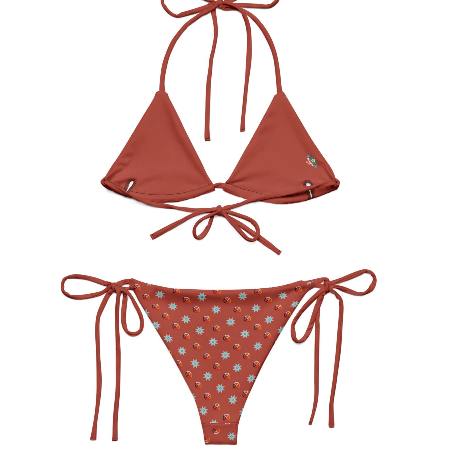 Medicine Wheel Native Star Recycled string bikini - Nikikw Designs