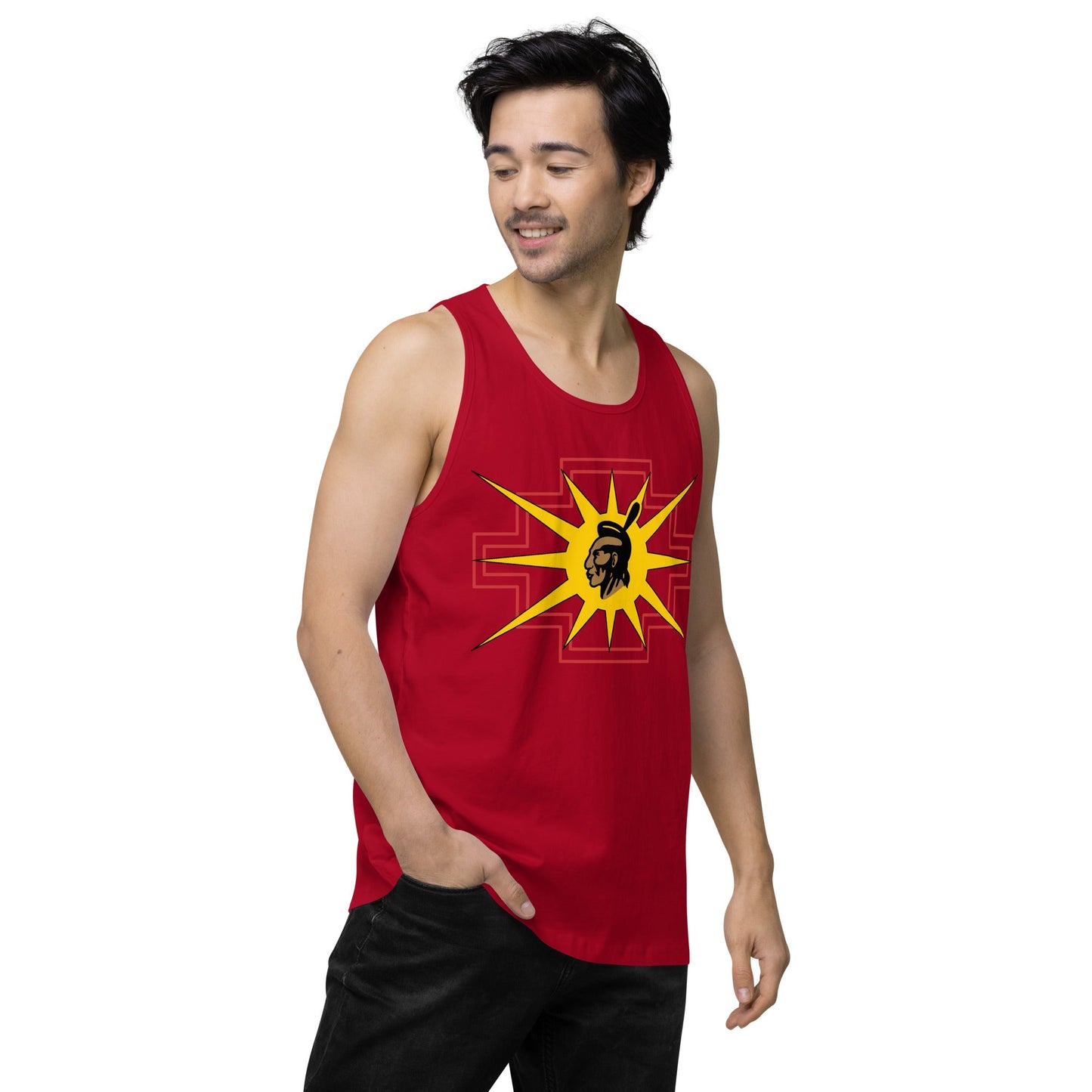 Men’s premium warrior tank top - Nikikw Designs