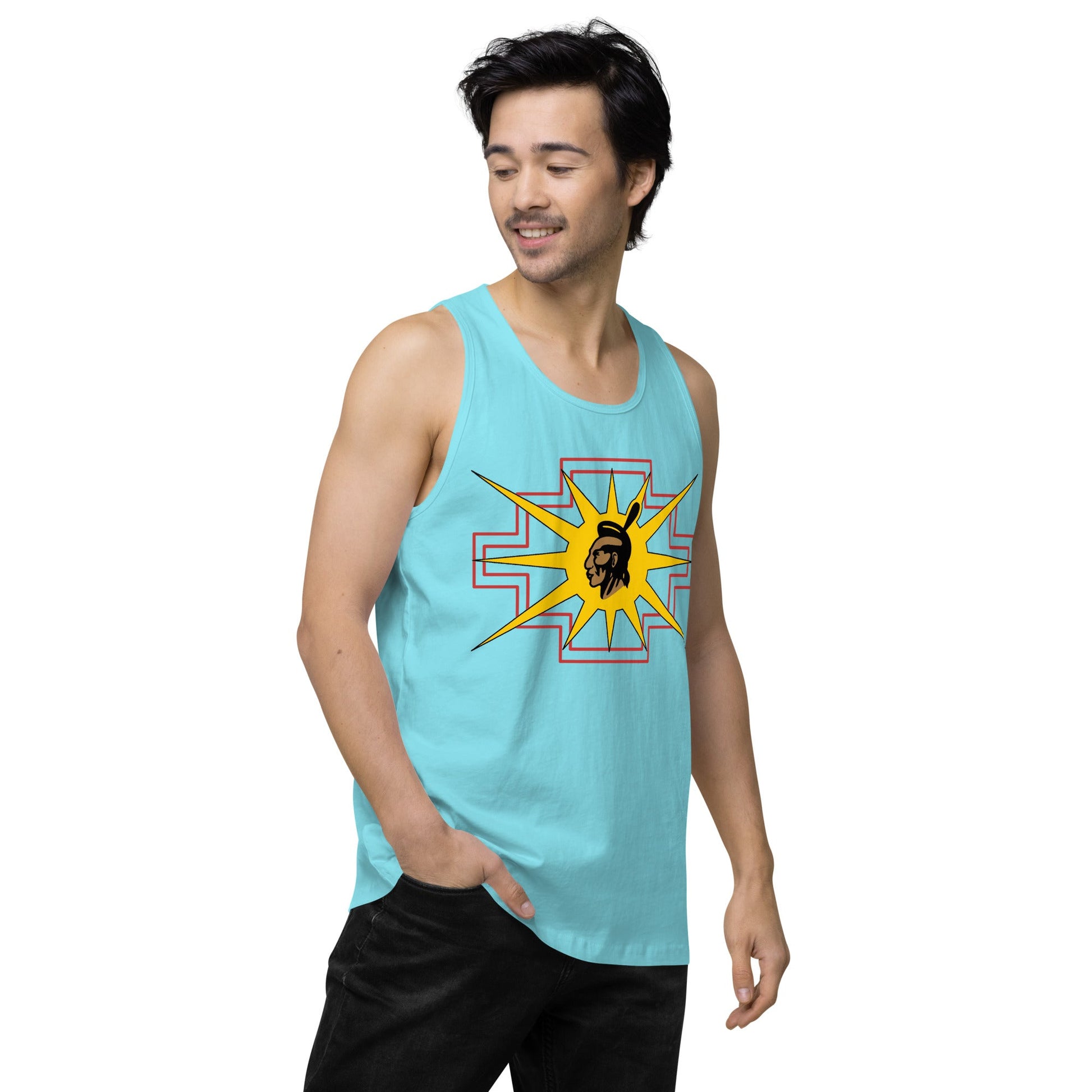 Men’s premium warrior tank top - Nikikw Designs