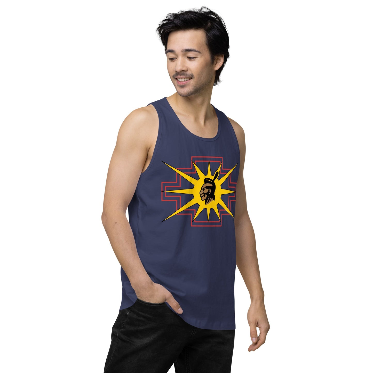 Men’s premium warrior tank top - Nikikw Designs