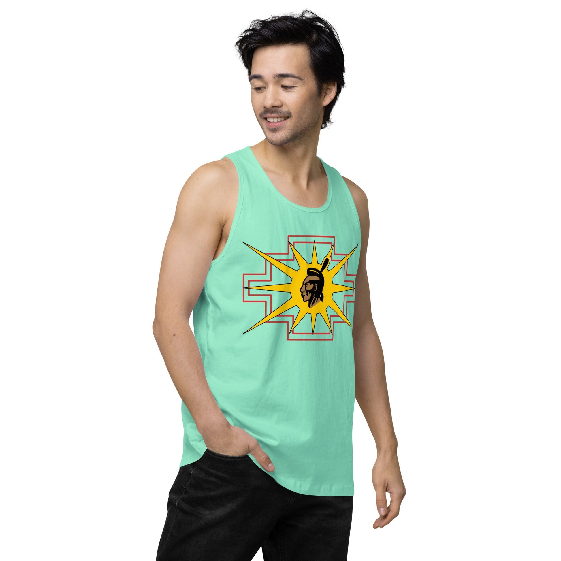 Men’s premium warrior tank top - Nikikw Designs