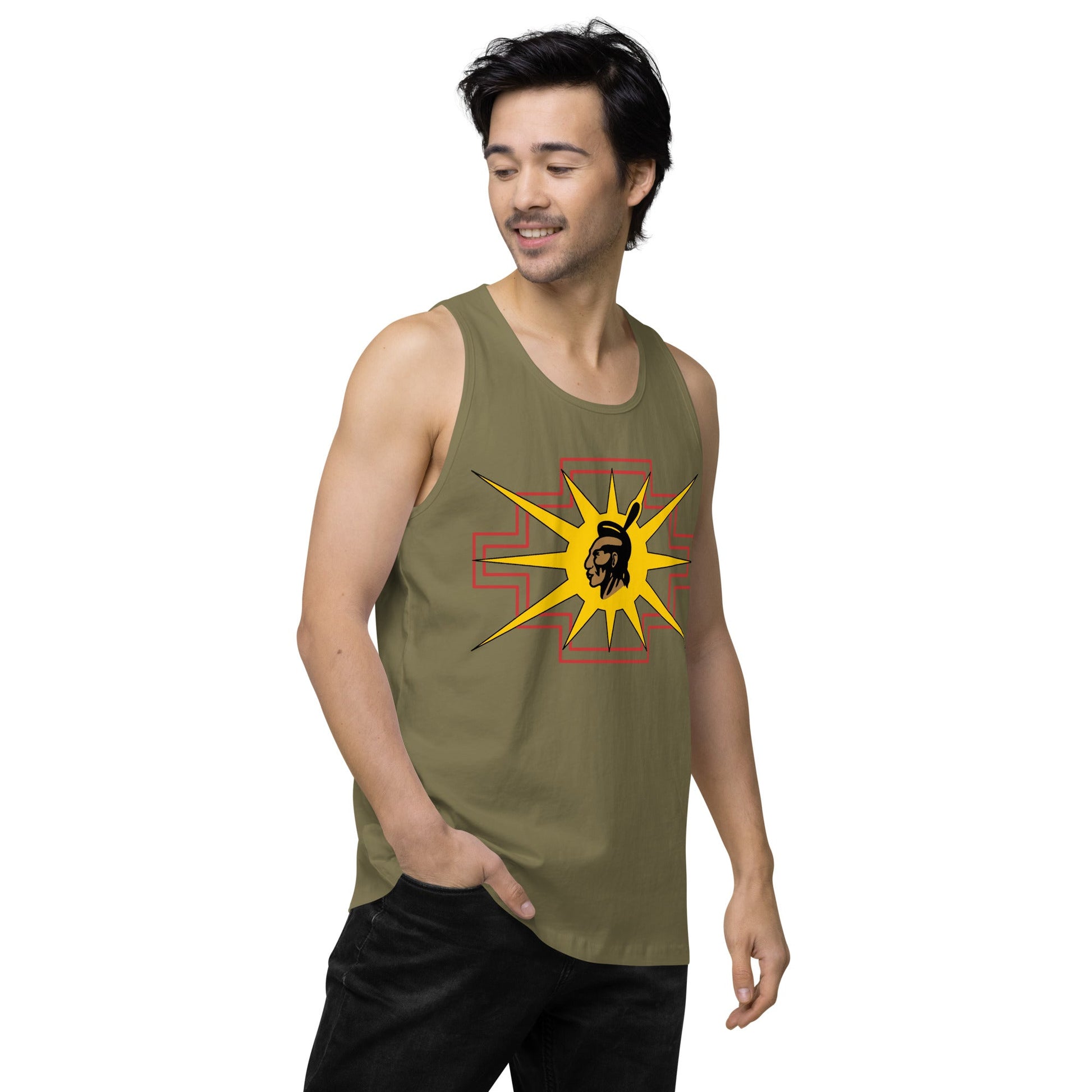 Men’s premium warrior tank top - Nikikw Designs