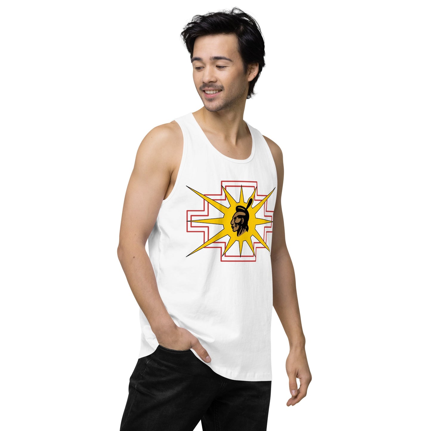 Men’s premium warrior tank top - Nikikw Designs