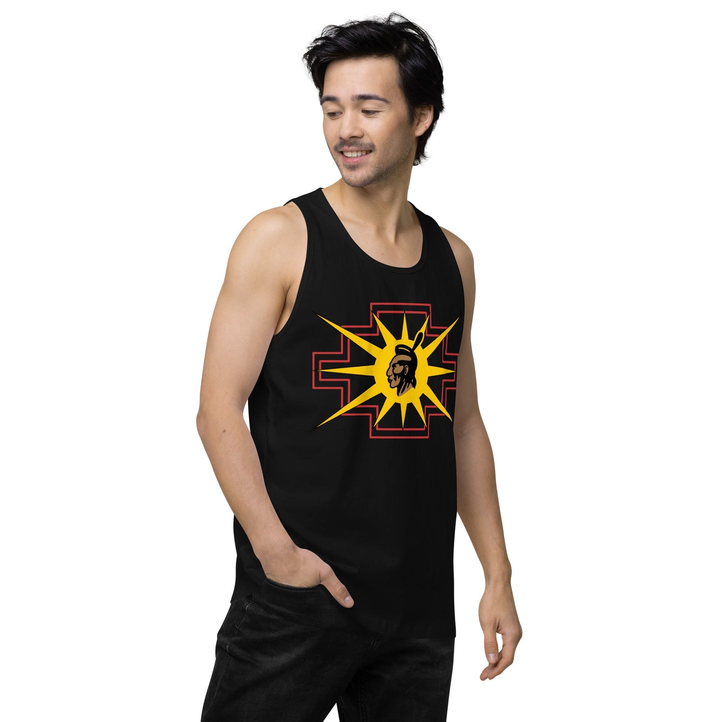 Men’s premium warrior tank top - Nikikw Designs