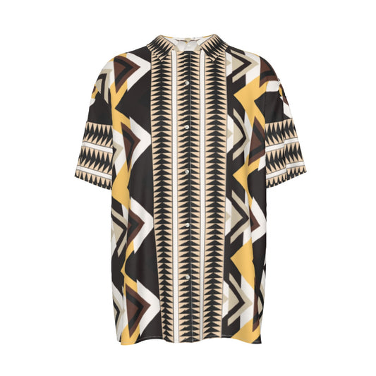 mikisiw ᒥᑭᓯᐤ Eagle Silky Short-Sleeved Shirt