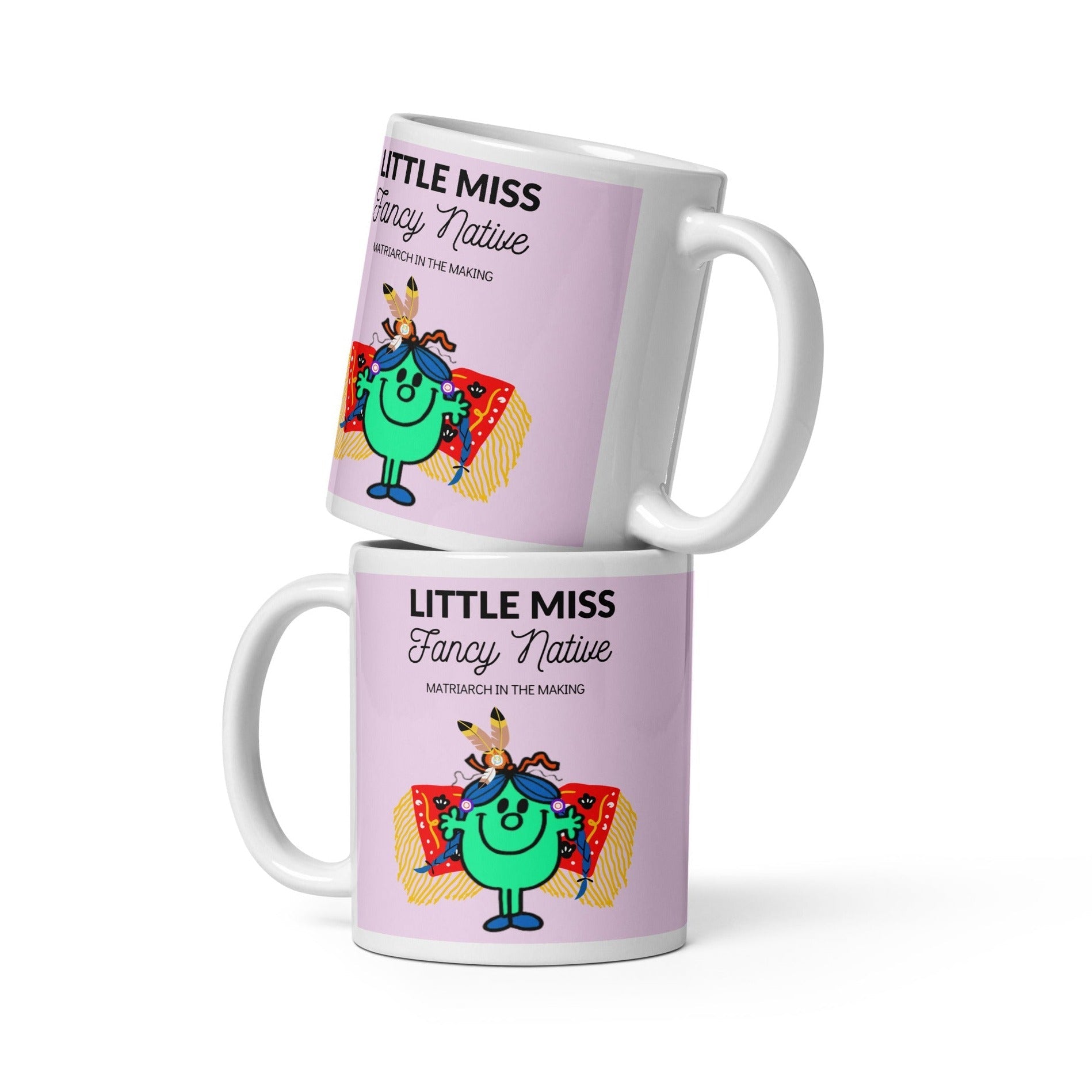 Miss White glossy Native Mug - Nikikw Designs