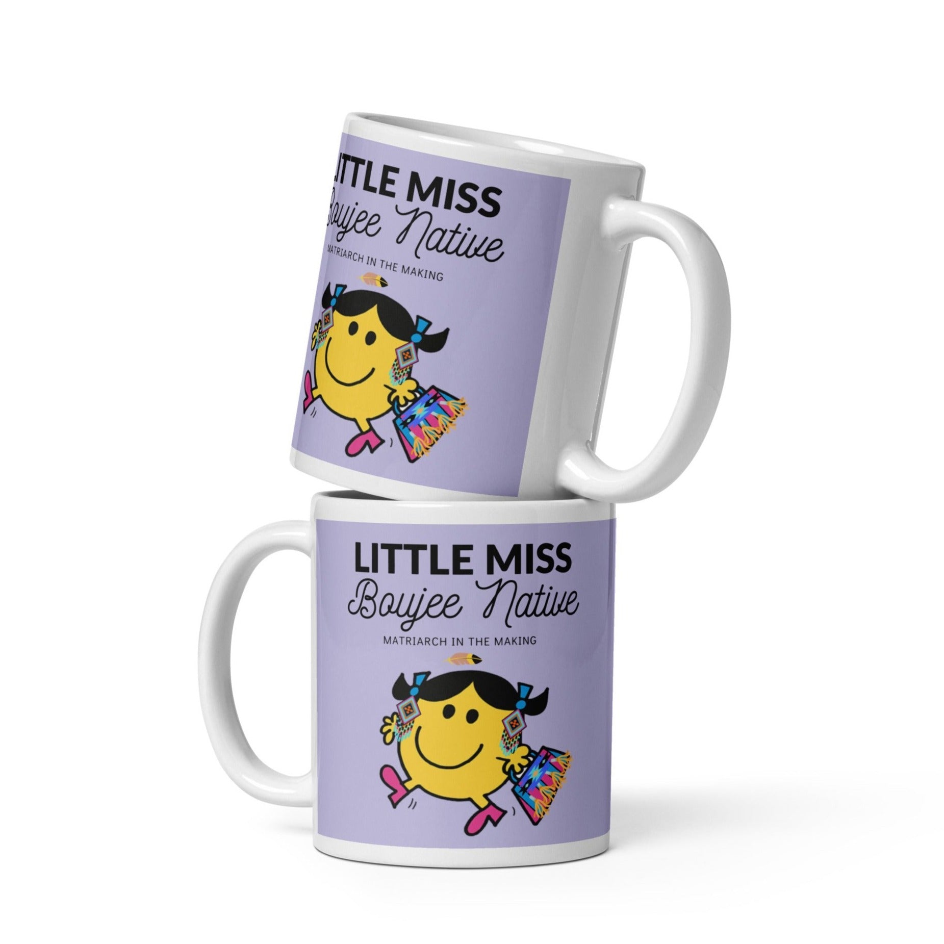 Miss White glossy Native Mug - Nikikw Designs