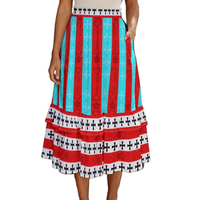 ᒥᑌᐦ miteh heart cree native skirt Indigenous fashion apparel