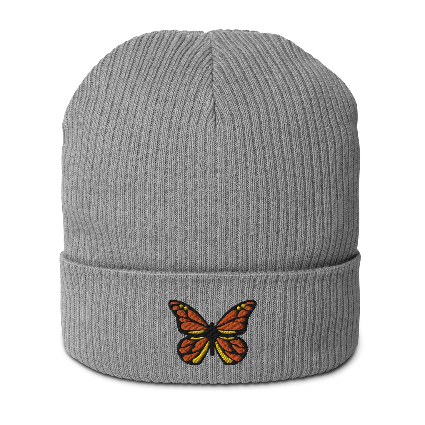 Monarch butterfly Organic ribbed beanie - Nikikw Designs