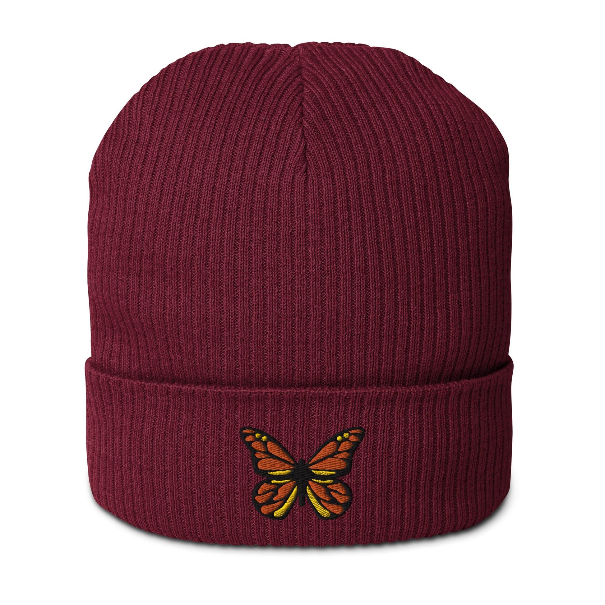 Monarch butterfly Organic ribbed beanie - Nikikw Designs