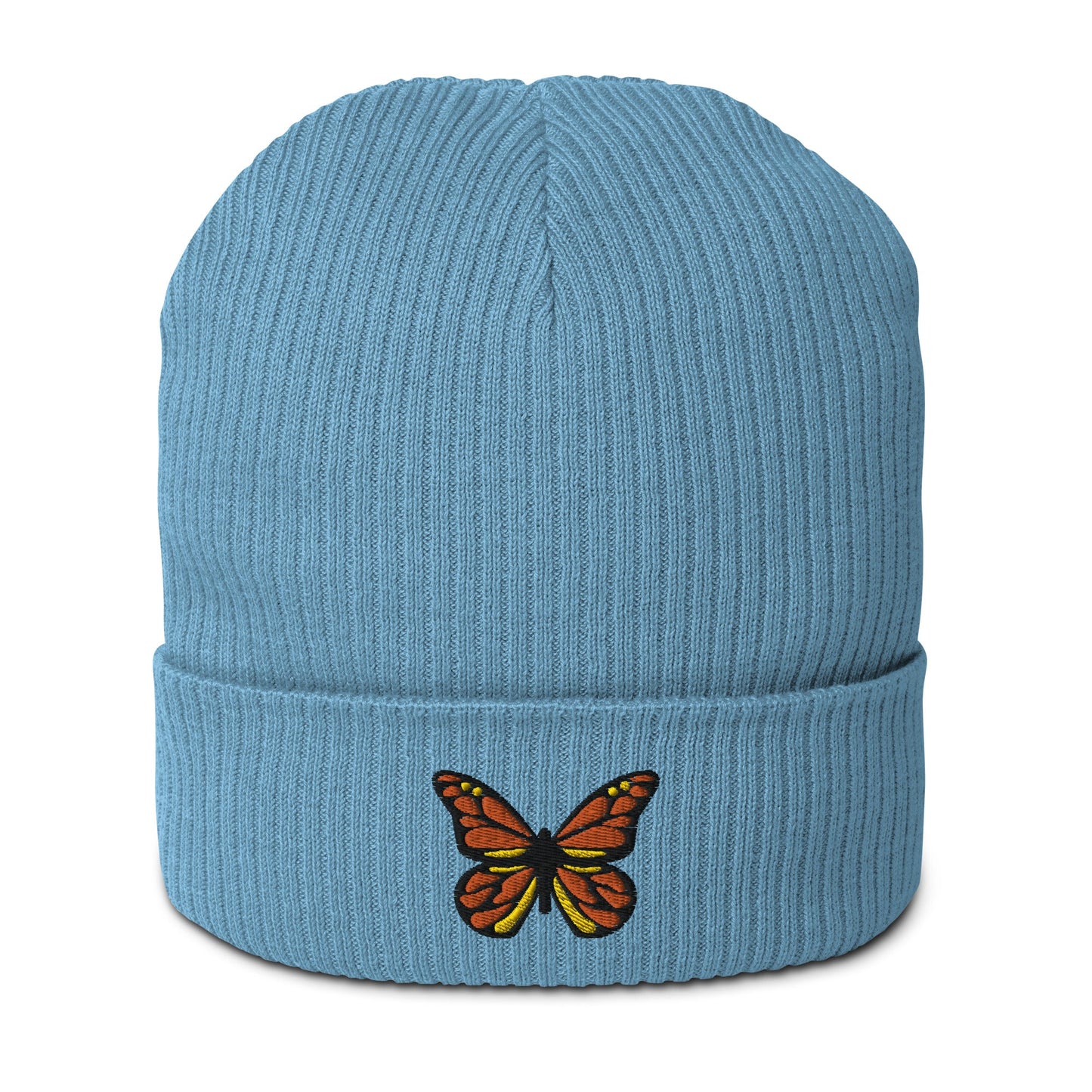 Monarch butterfly Organic ribbed beanie - Nikikw Designs