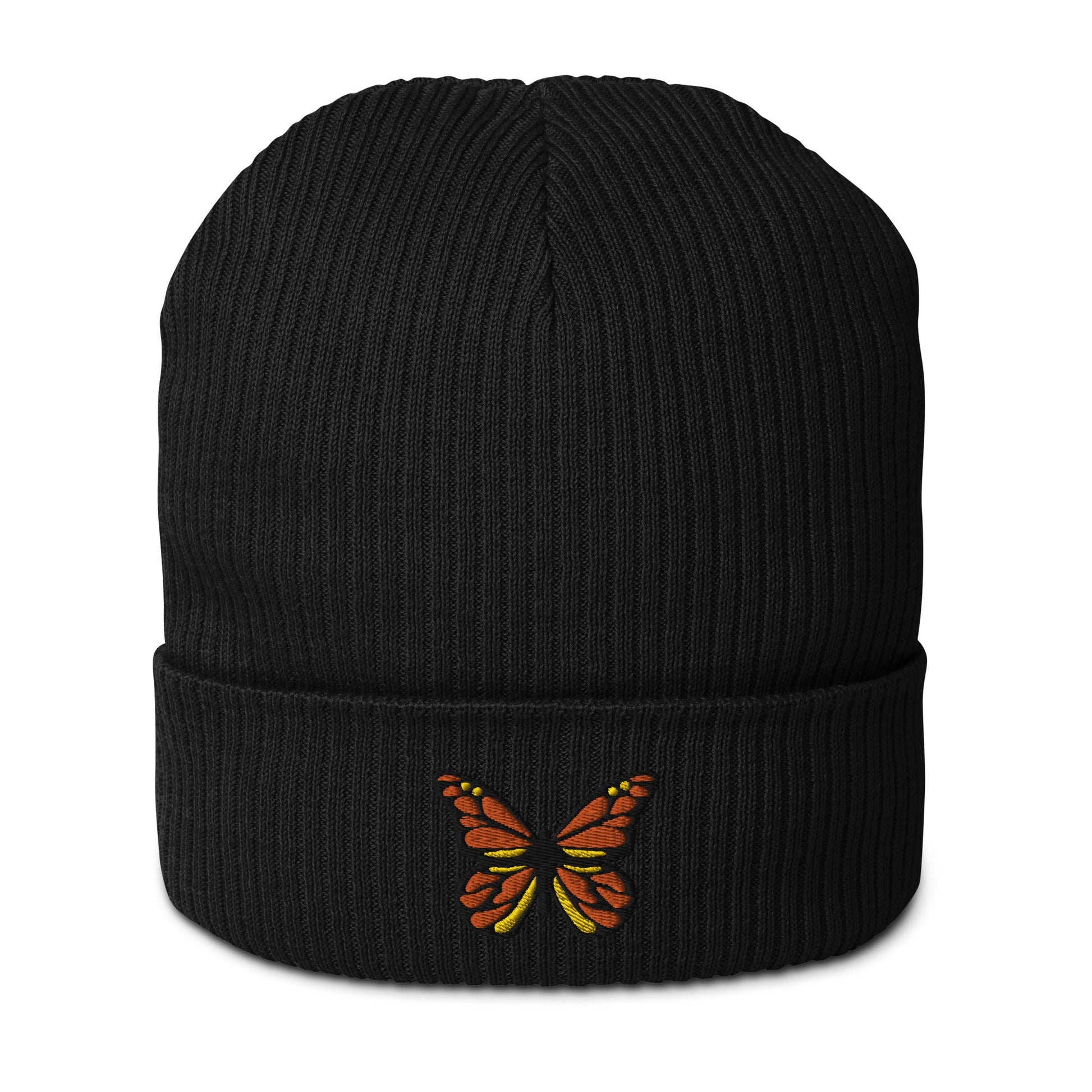Monarch butterfly Organic ribbed beanie - Nikikw Designs